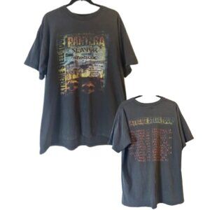 Vintage 2001 Pantera Static X  Slayer Extreme Steel Tour Band T-Shirt XLarge